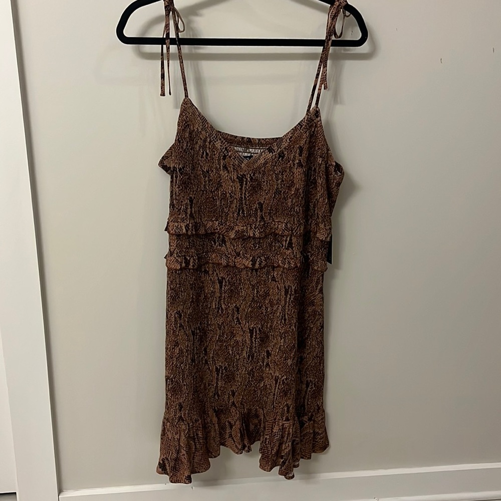 Python snakeskin print dress